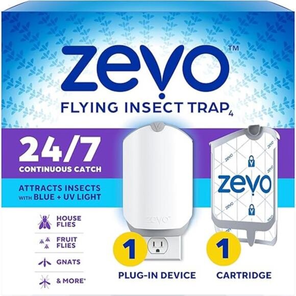 Zevo Flying Insect Trap for Indoors: Light Trap Captures Fruit Flies, Gnats and - Picture 7 of 7